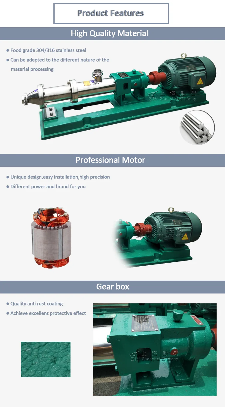 Stainless Steel Mini Helical Rotor Vertikal Stator 