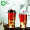 14oz Injection mould thick wall disposable PP plastic cup with white PP lid