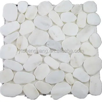 White Resin Polished Sliced Pebble Floor Tiles Tile Product On Alibaba Polished Sliced Pebble Floor Tiles