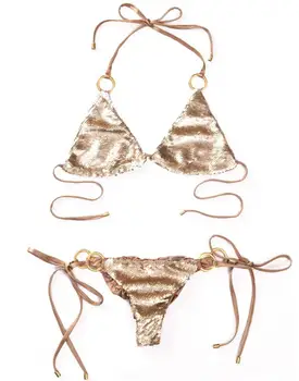 sequin bathing suit two piece