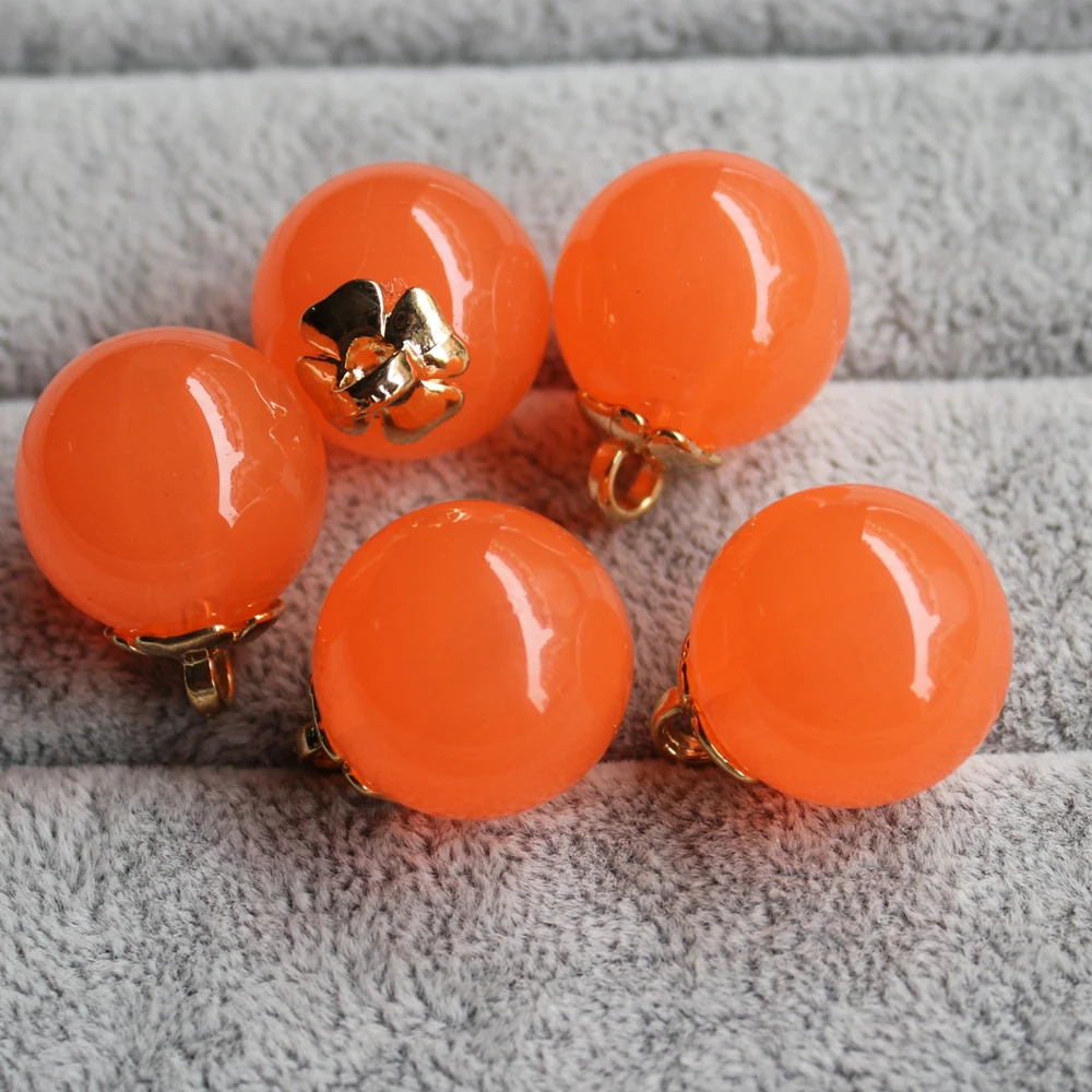 19/24mm圆形亚克力3毫米顶孔圆珠球黄金端盖上的珠宝制作工艺耳环珠