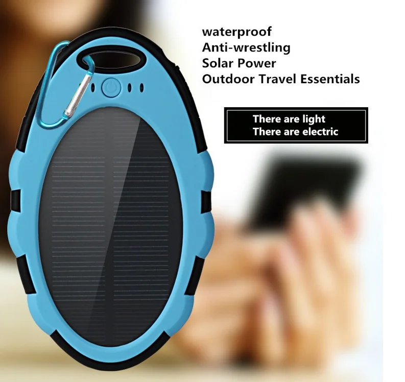 Hot selling OEM smart Waterproof Dual USB Mobile Portable solar Power Bank 5000mah Mobile Charger with LED light - ANKUX.COM