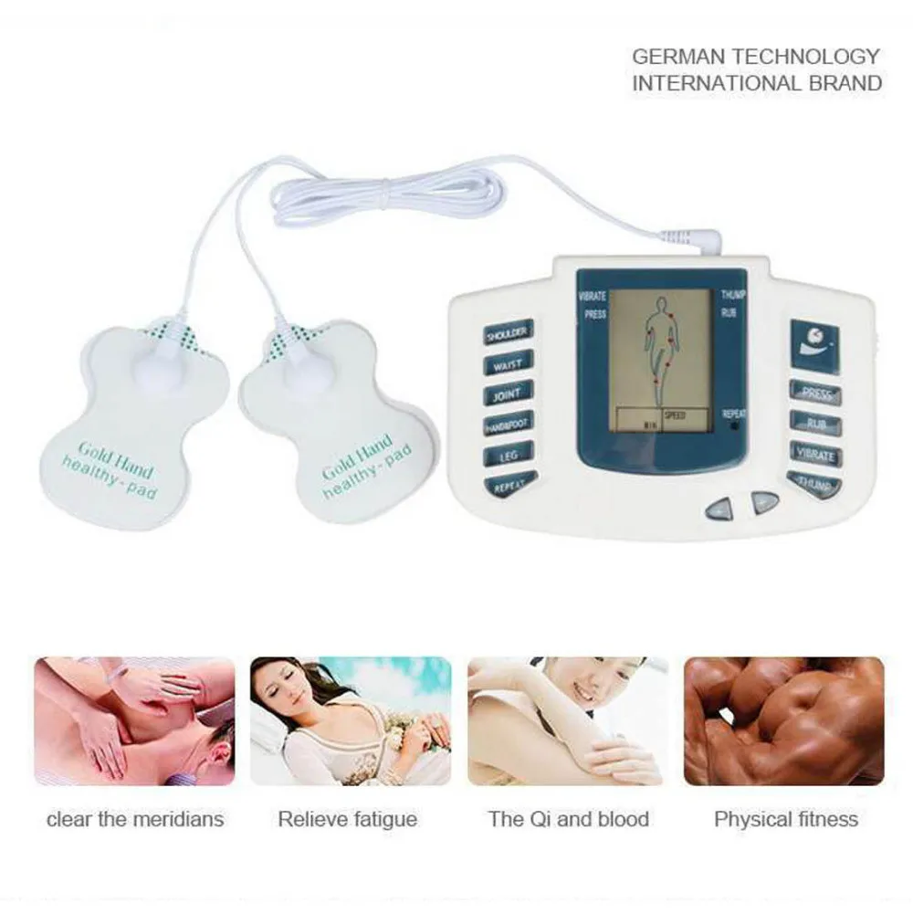 Therapy Massager 16 Electrode Pads Electrical Stimulator Relax Muscle Massager Full Body Pulse