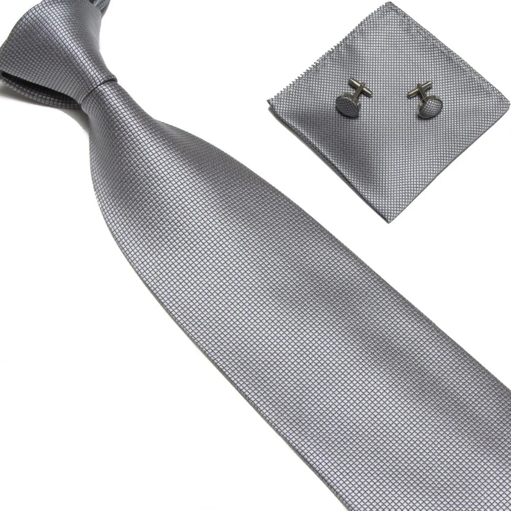 Mens Jacquard Woven Silk Blue Olive Yellowgreen Plaid Tie Hanky Cufflinks Sets