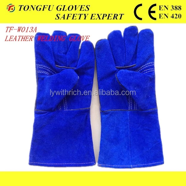 10.5" Industrial Leather Hand Gloves Safety Gloves For Weldman Use