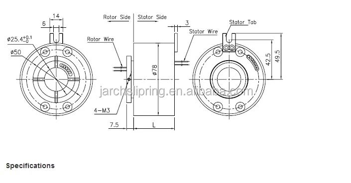 Industrial Ethernet Bus Slip Rings for HDMI Coaxial Signal