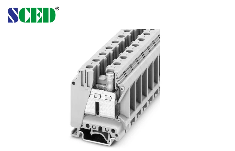 Automation Fixed Bridge Terminal Block With Right Angle Wire Inlet