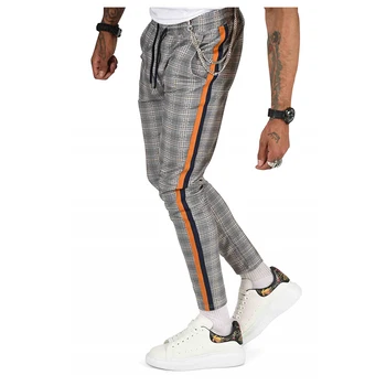 Wholesale Clothings Slim Fit Plaid Design Trackjoggers With Stripes ...