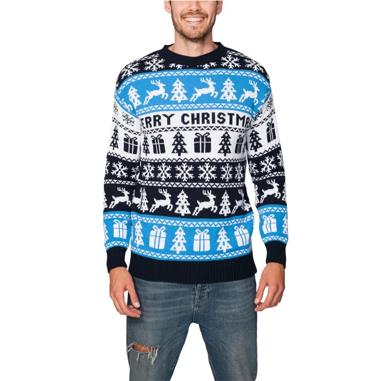 100% Acrylic Chunky Cable Knit Christmas Sweater Ugly - Buy Christmas ...