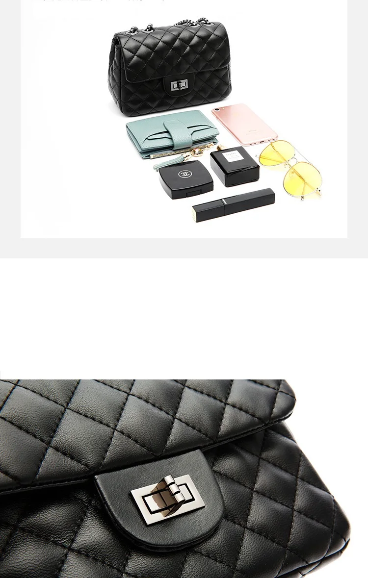 Genuine Leather Satchel Handbags Shoulder Bag Tote Purse Messenger Bags Shoulder Sling Bag With Chain For Girls