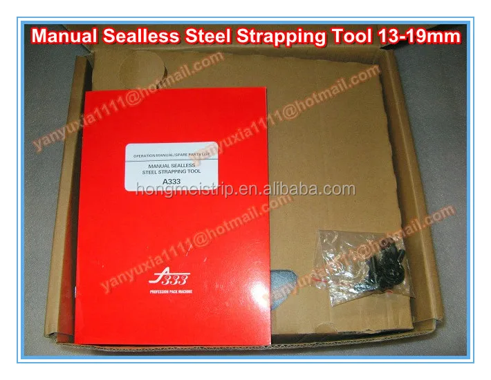 Handheld Manual Sealless Steel band strapping Tool ,metal strapping tool packing machine A333