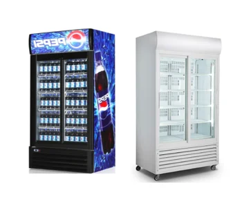 800l Commercial Double Door Cold Drink Display Refrigerator