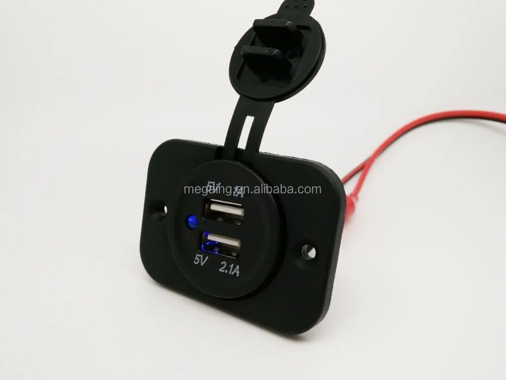 12v/24v Waterproof Power Outlet For Car Boat 4.8a Dual Usb Car Charger Socket Buy 12v Usb