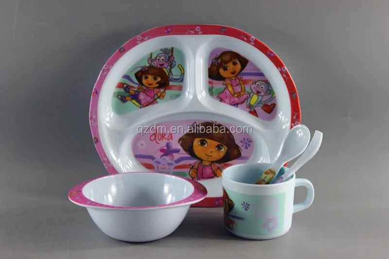Top Grade Plastic Melamine Kids Dinner Set