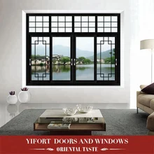 الألومنيوم انزلاق الطقس برهان زجاج كبير وشاح النوافذ