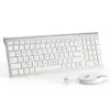 iClever Wireless Keyboard and Mouse Combo, 2.4G Portable Wireless Keyboard Mouse with Rechargeable Battery, Ergonomic Design,