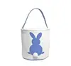 Wholesale Easter Bunny Basket Bags for Kids Canvas Cotton Carrying Gift and Eggs Hunt Bag