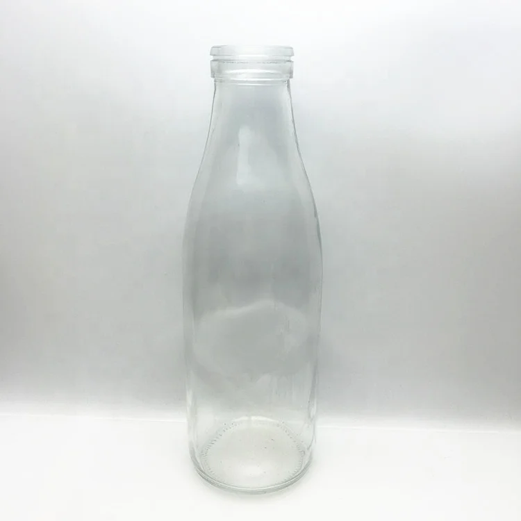 Wholesale 1 Liter Glass Fresh Juice Bottle 1000ml With Wooden Cork
