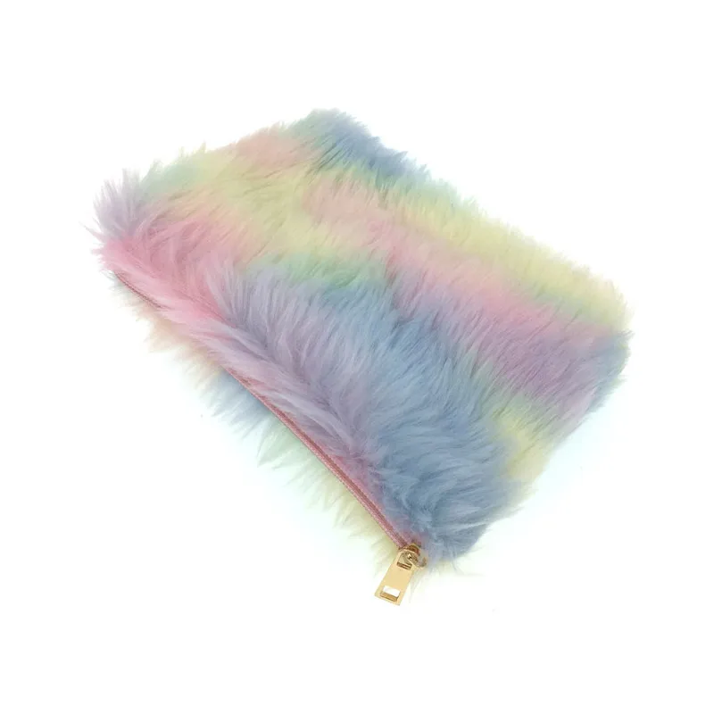 fuzzy makeup bag