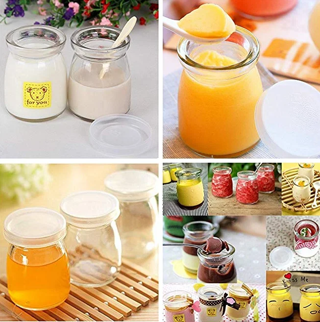 Wholesale 100ml 150ml 200ml Clear Pudding Jar Glass Yogurt Jar With