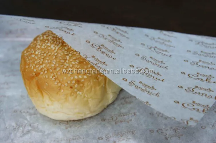 
printed greaseproof burger food wrapping paper 