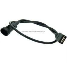 USB мотоцикл прямой к батарее жесткий провод зарядный кабель