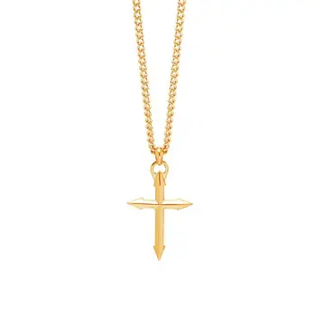custom silver cross necklace