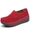 2019 Woman Spring Casual Shoes Ladies Hollow Out Pigskin Lining Thick PU Sole Women Platform