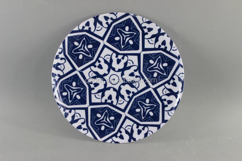 8inch Melamine flat base dinner plate & dishes