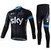 Team Edition Black Long-sleeved Jersey suit men's spring and autumn cycling shirt bicycle trousers