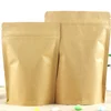 stand up kraft foil lined plain tea package