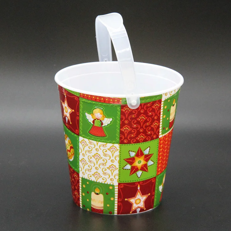 1.8l Custom Printed Popcorn Tin Bucket With Handle Buy Custom Printed