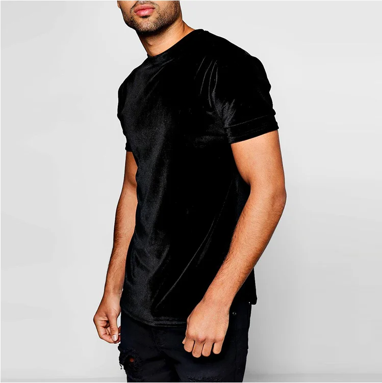 Cause Enhance G Wholesale Cheap Plain Black Velour T Shirt Velvet Men T Shirts - Buy Velvet  Men T Shirts,Velour T Shirt,Plain Black Muscle T Shirts Product on  Alibaba.com