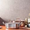 High quality Restaurant copper soup pot price forInduction Commercial stainless steel chinese hot pot cookware hammered pot