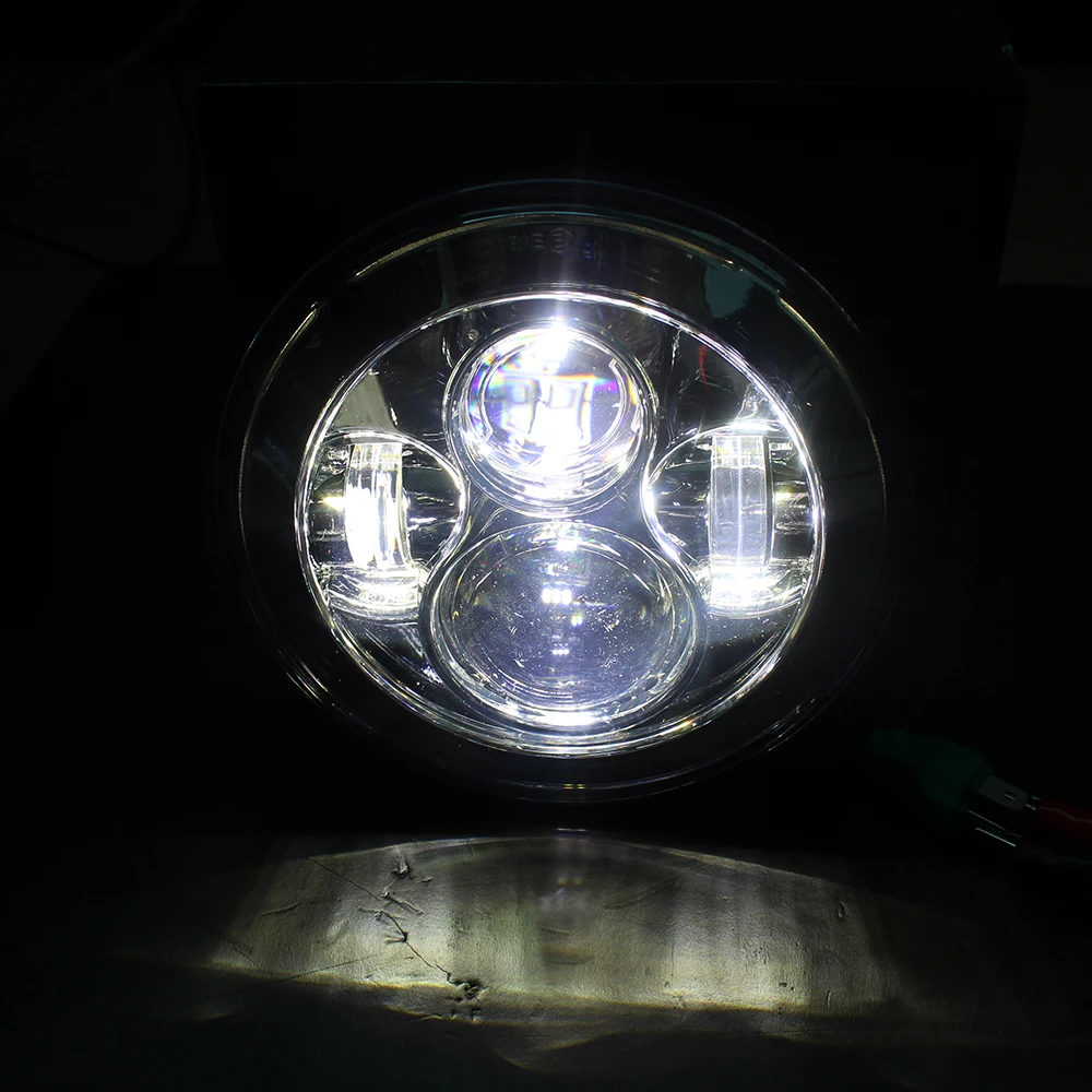 7" Inch Round Motorcycle LED Headlight Hi-Low Beam Angle Eyes Projector + 4.5inch Led Fog Light+ Mounting Bracket