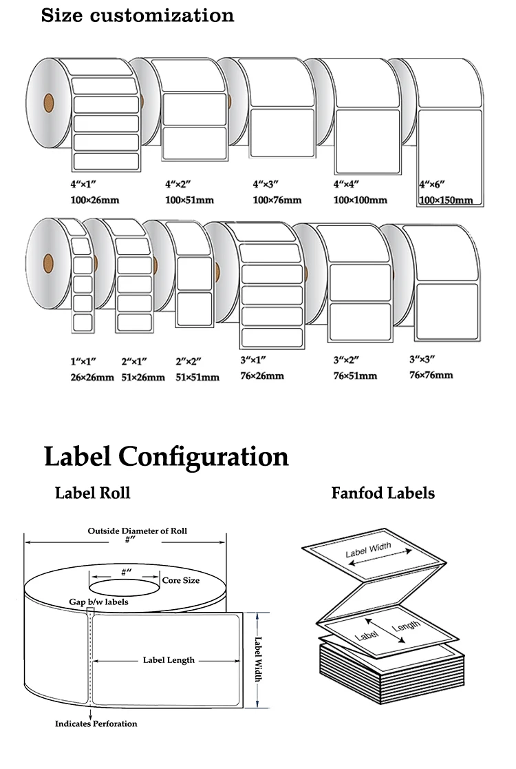 DIRECT THERMAL LABEL 51X26MM 