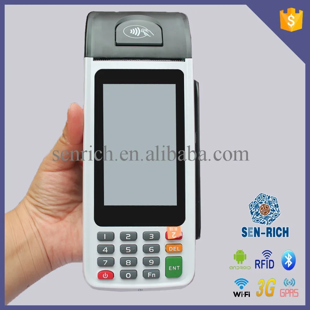 4 Inch Touch Screen Handheld Wirelss Mobile Pos Machine With Thermal 