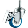 STI Small PU Caster Wheel Thread Stem Caster Wheels 50 75mm Blue Type