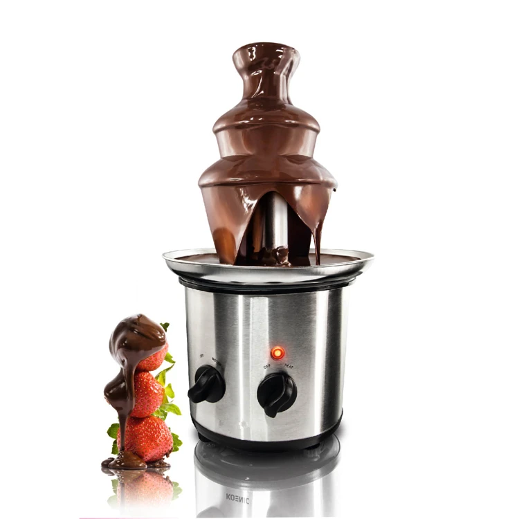 3 Tier Chocolate Fondue Fountain Electric Stainless Choco Melts Dipping Warmer Machine
