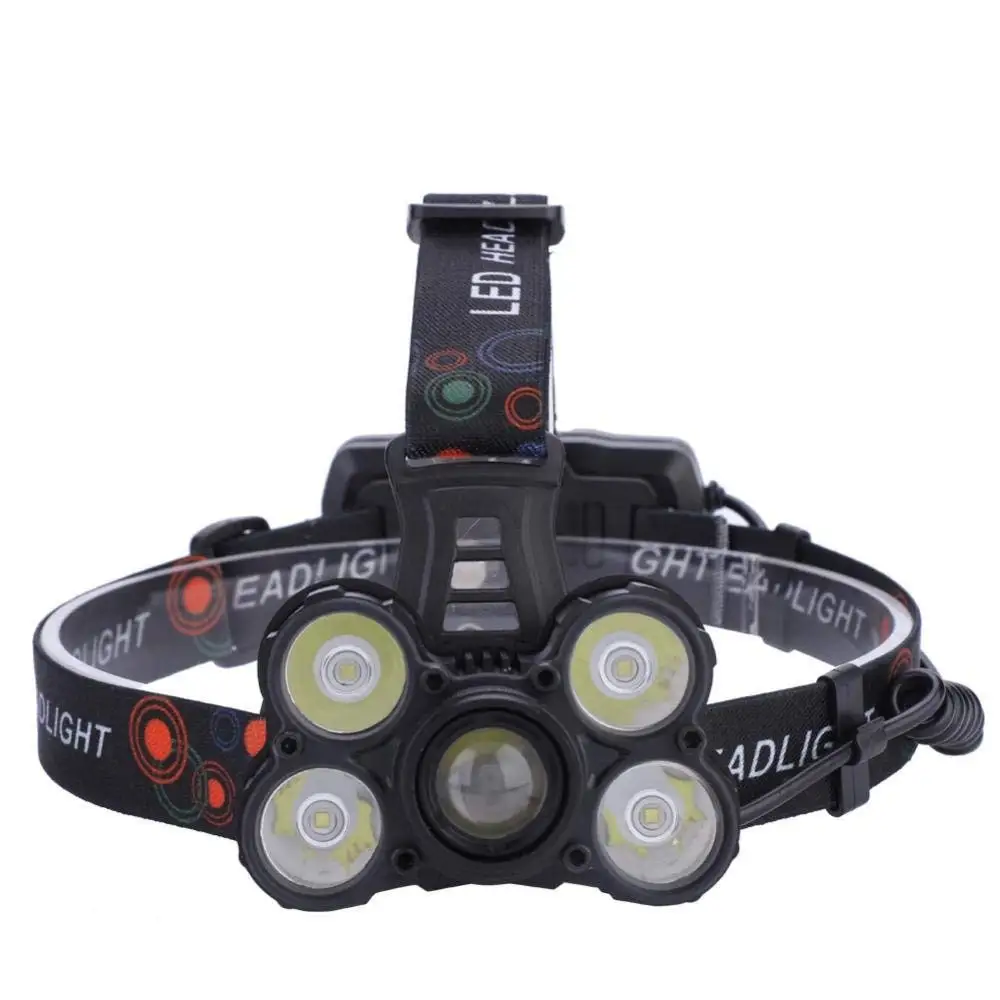 LED Headlamp, Rechargeable 18650 Super Bright Headlamp Headlight Flashlight, Waterproof Hard Hat Light, Bright Head Lights, 3 Modes Zoomable Headlamps for Running,Hiking,Camping,Fishing,Hunting