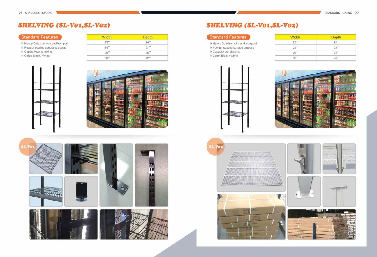 Shelf for glass door walk in cooler cold room shelving