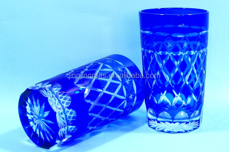 cobalt blue drinking glasses