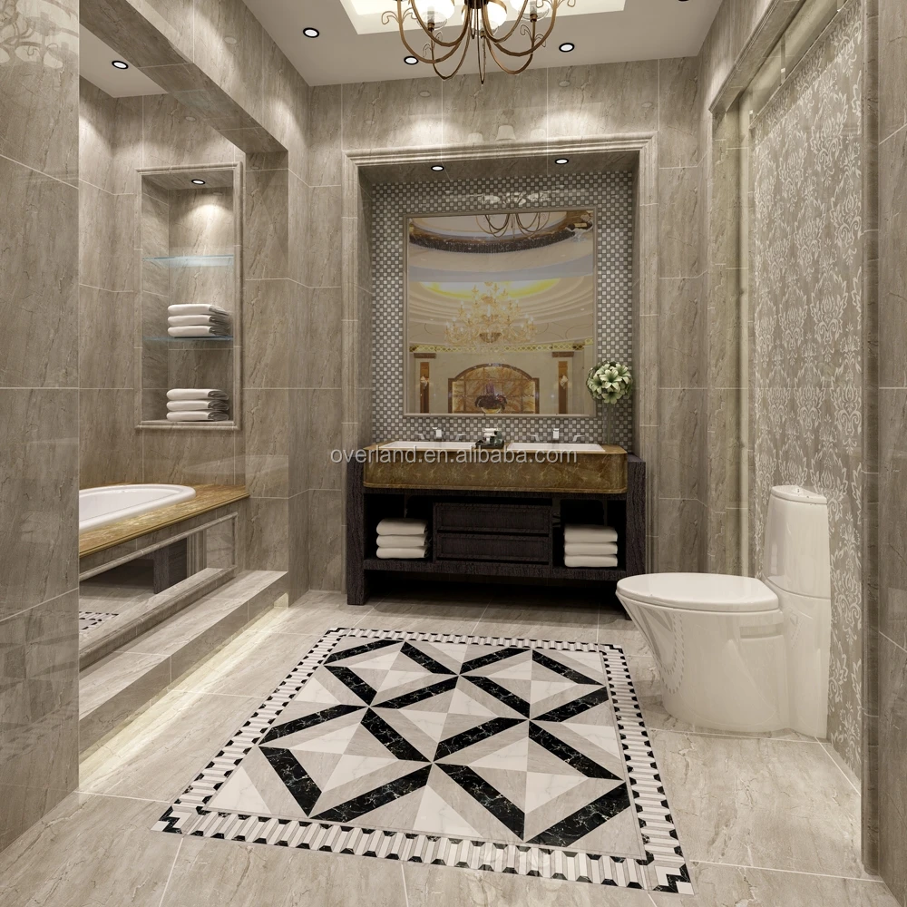 Resistente al agua de baño de ceniza de baldosas de cerámica-Azulejos