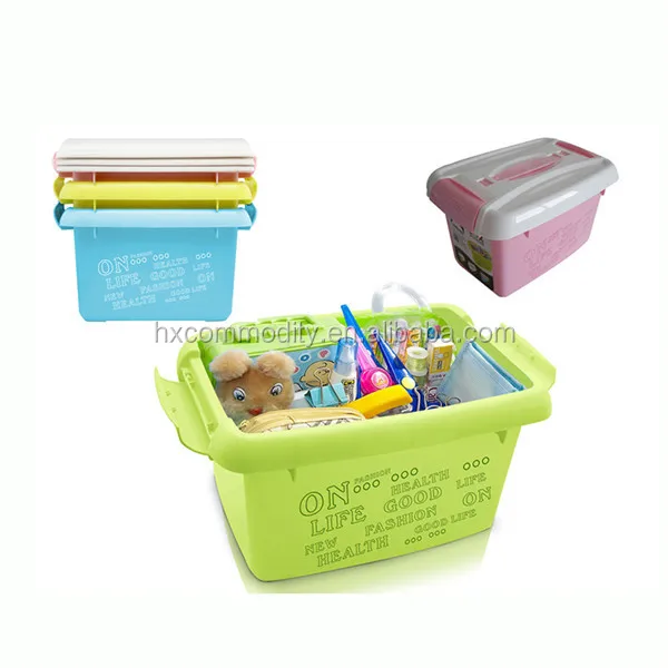 Rectangular Living Room Plastic Toys Clothes Storage Container Under