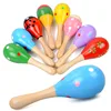 Hot sale China educational musical instrument wooden sand hammer shaking baby toy