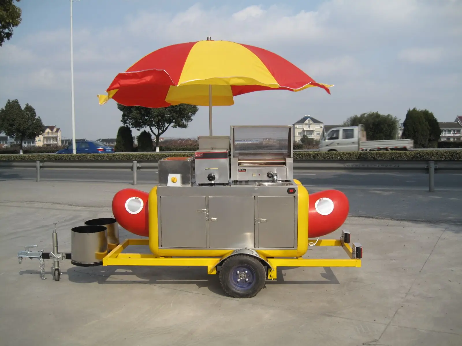 The Mobile Food Cart Mobile Stainless Steel Hot Dog Cart Concession
