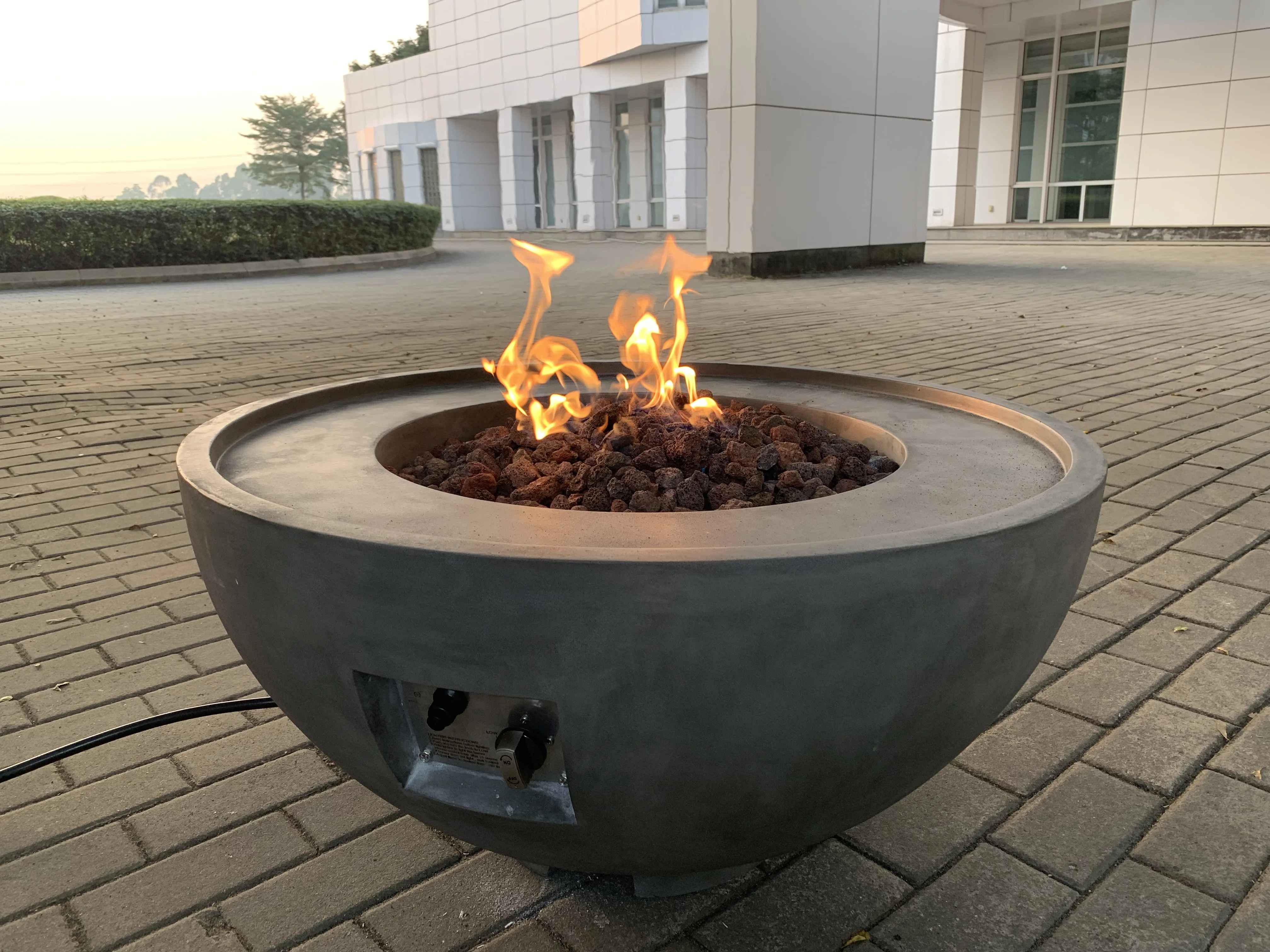 Marble Barbecue Camping Cast Iron Brazier Outdoor Fireplace Back