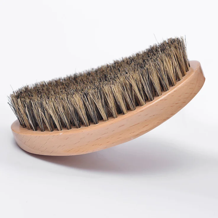 Jdk 360 Curved Wave Brush 100% Boar Bristle Wooden Curved Hair Brushes 