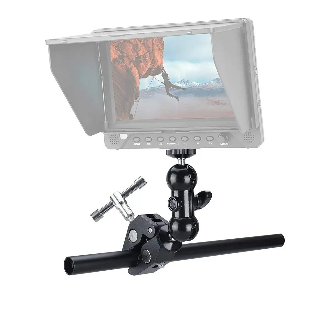 RivenAn Multi-Function Mini Ball Head with Lock and Hot Shoe Adapter Camera Cradle 1//4 Mount Adapter to Video Camcorder Hot Shoe for LCD Monitors