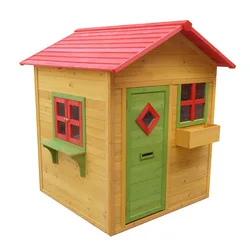 cubby house with slide